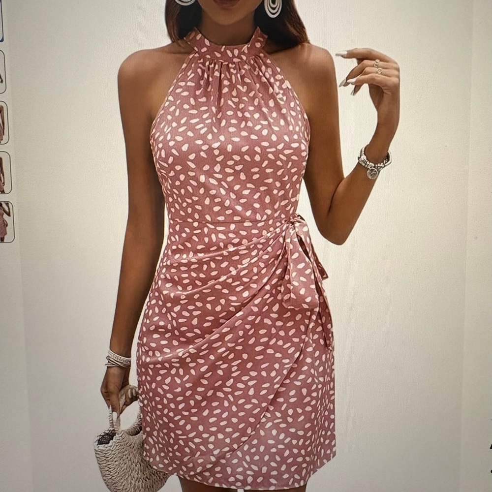 Brand New Unworn Pink Halter Dress size XS